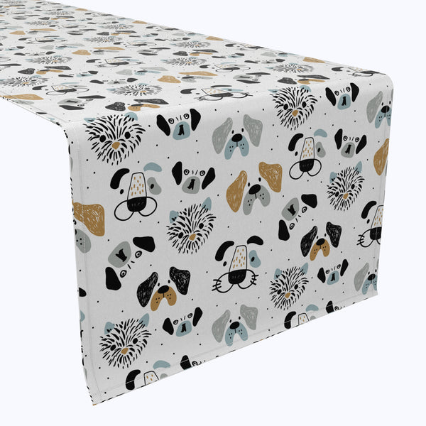 Dog Faces Drawing Table Runners