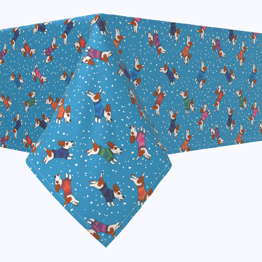 Dogs in Sweaters Square Tablecloths