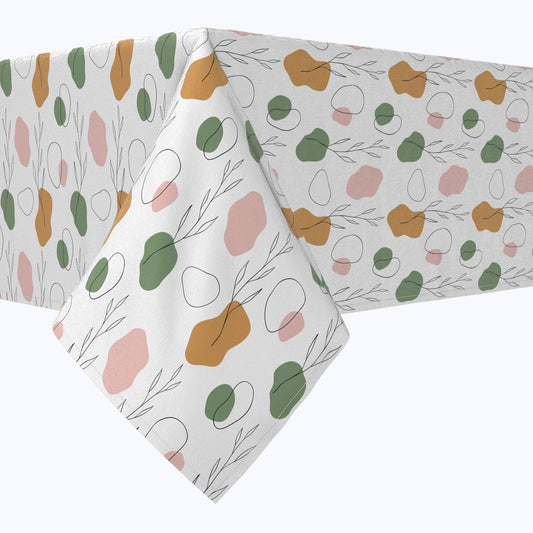 Drawn Leaves & Dots Tablecloths