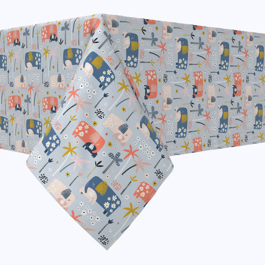 Elephants & Palm Trees Cotton Rectangles