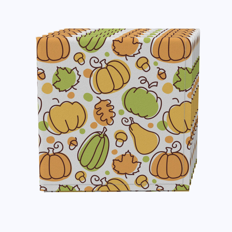 Fall Foliage and Dots Cotton Napkins
