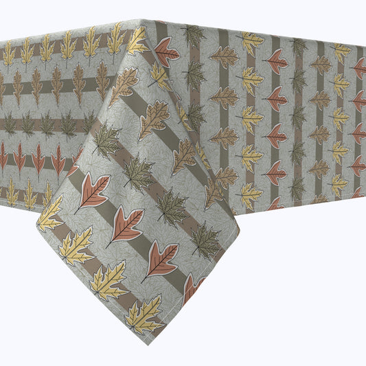 Fall Leaves in Stripes Cotton Squares