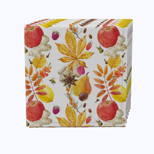 Fall Time Fruits & Leaves Napkins