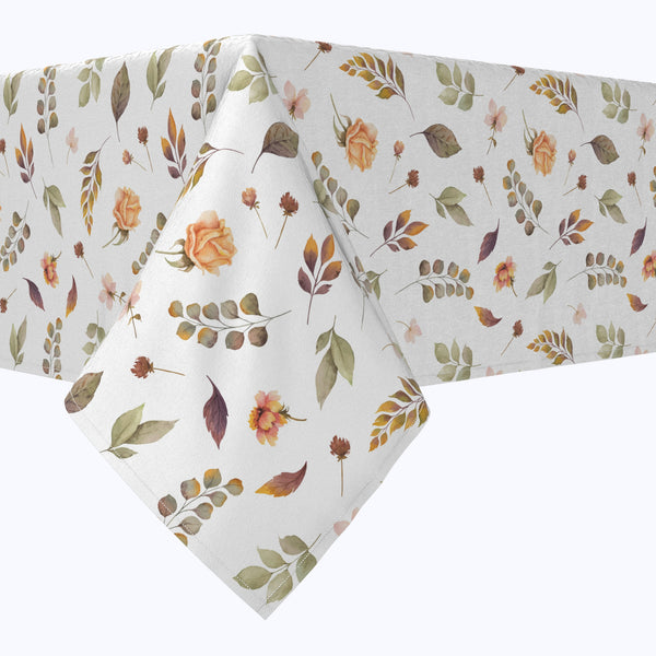 Falling Leaves & Flowers Cotton Rectangles