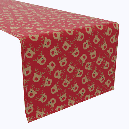 Festive Reindeer Allover Cotton Table Runners