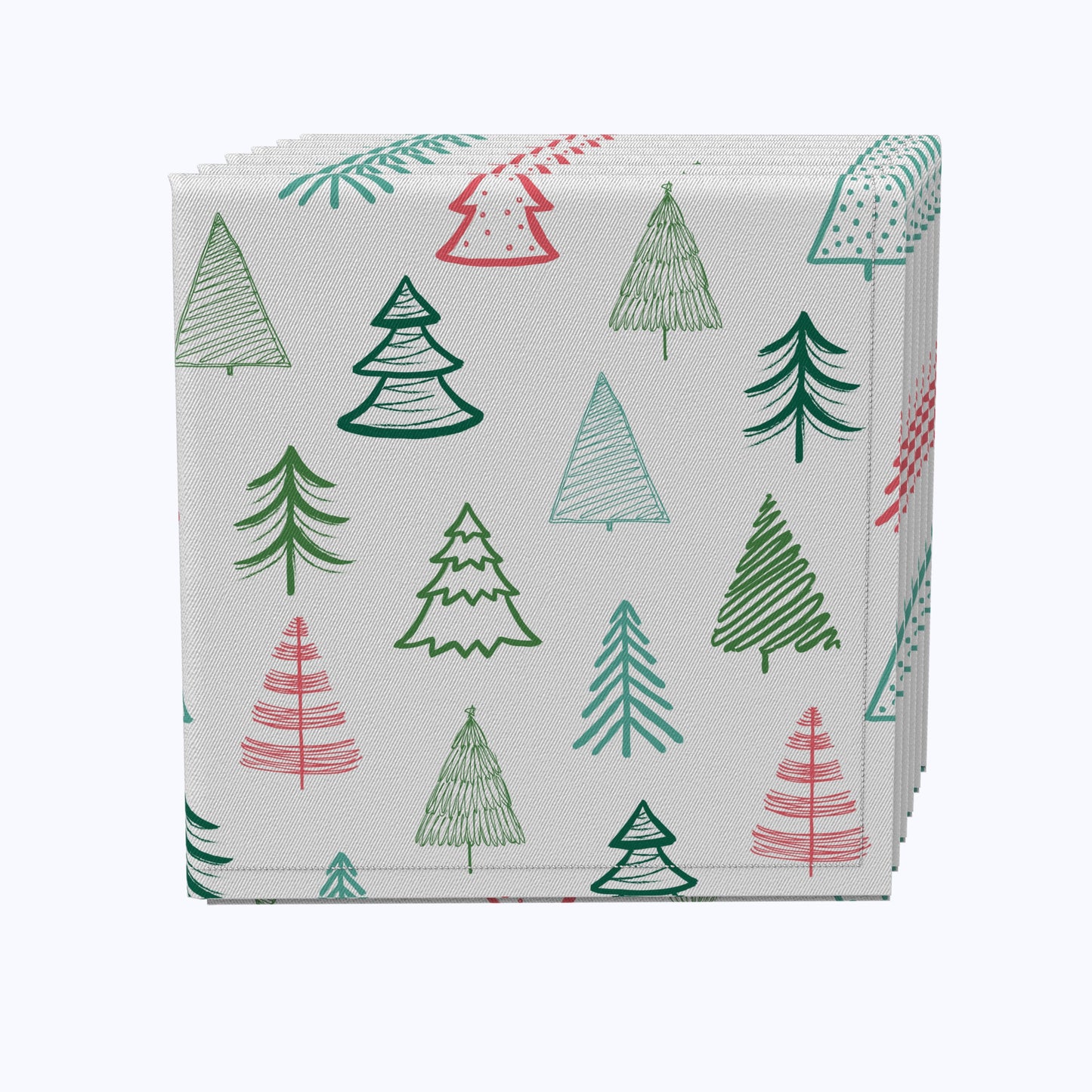 Fir Tree Doodles Cotton Napkins