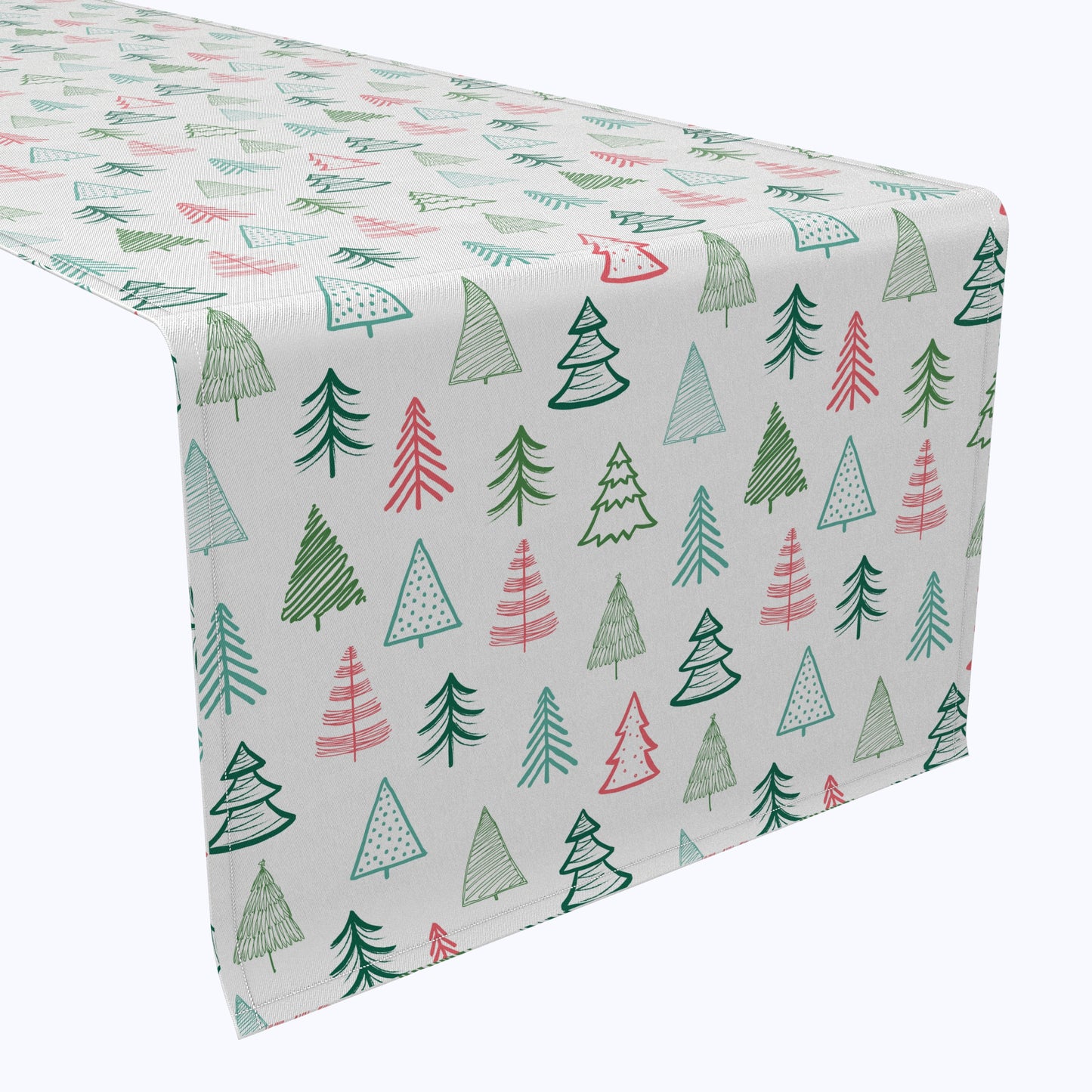 Fir Tree Doodles Cotton Table Runners