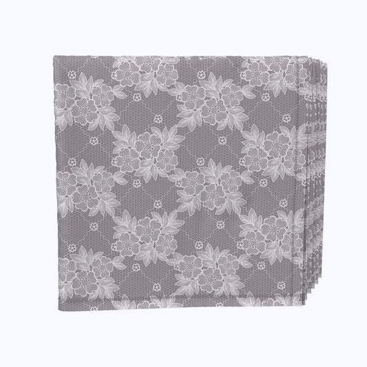 Floral Lace Check Napkins