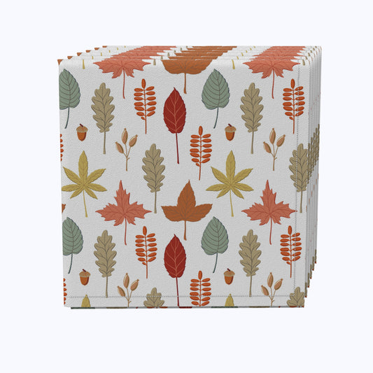 Foliage Illustration Cotton Napkins