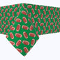 Footballs Green Cotton Rectangles