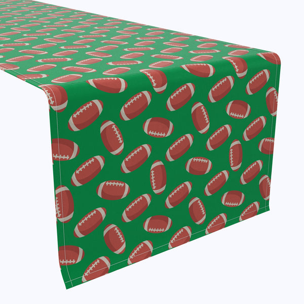 Footballs Green Table Runners