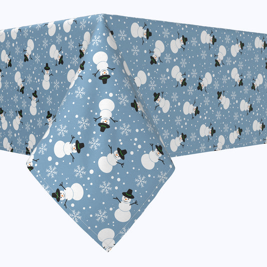 Frolicking Snowmen Square Tablecloths
