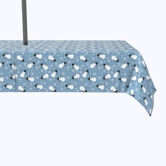 Frolicking Snowmen Outdoor Tablecloths