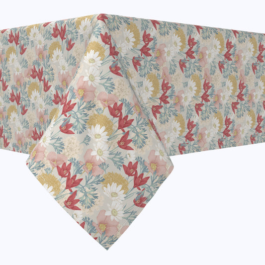 Garden of Flowers Cotton Rectangles