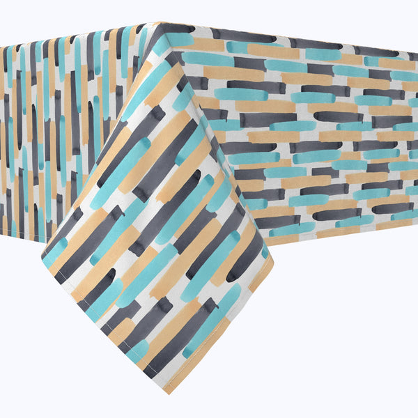 Geometric Brush Stroke Stripe Tablecloths