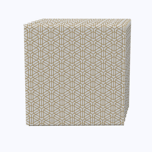 Geometric Golden Design Napkins