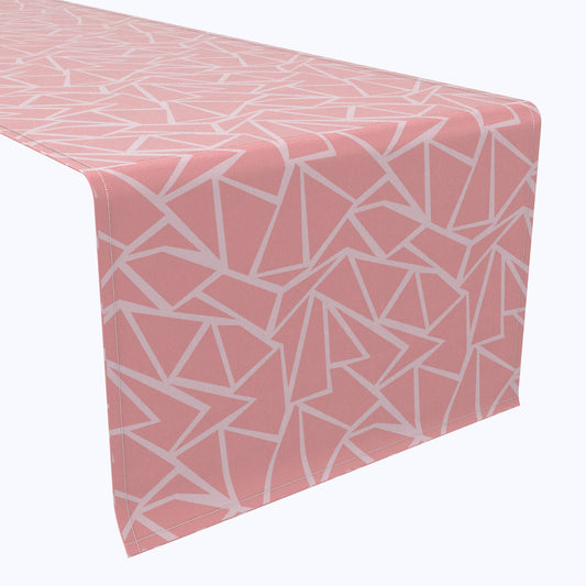 Geometric Shapes Pink Table Runners