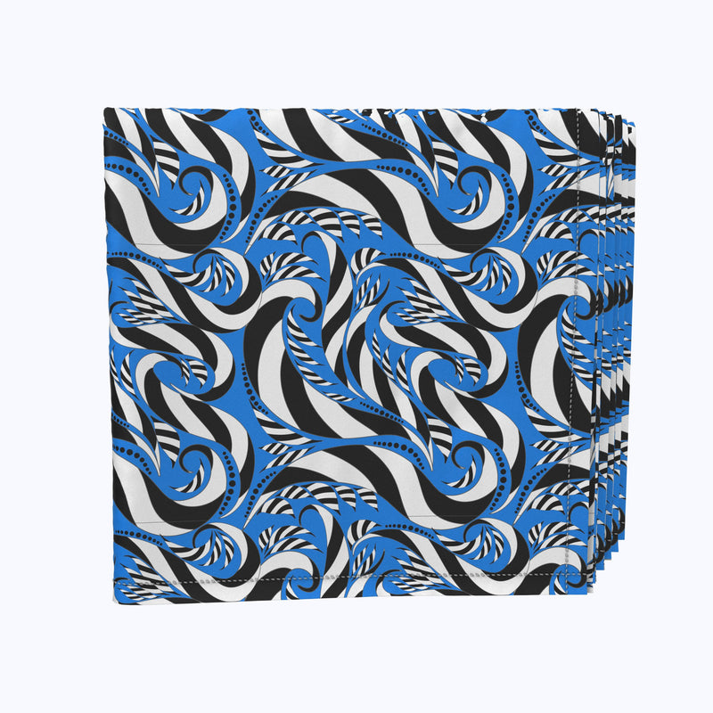 Geometric Stripes in Swirls Napkins