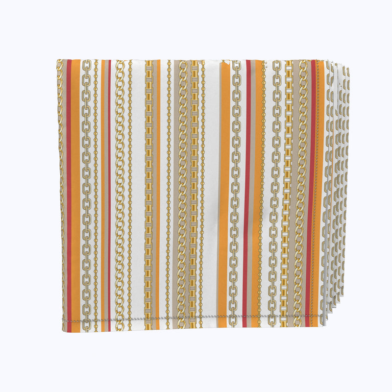 Golden Chain Stripe Napkins