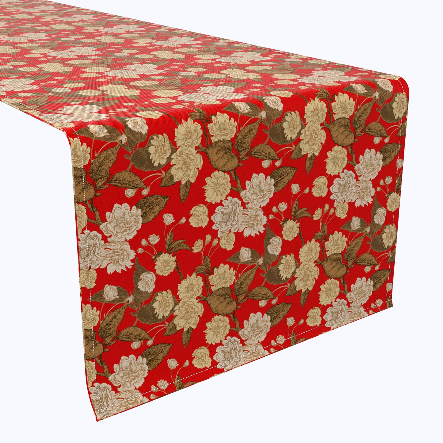 Golden Floral Blossom Table Runners