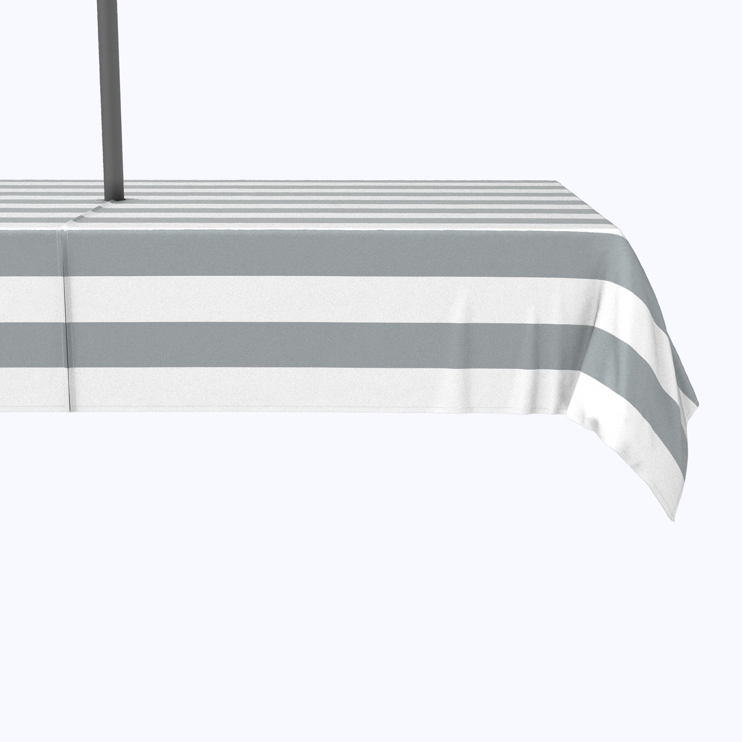 Gray & White Cabana Stripe Outdoor Rectangles
