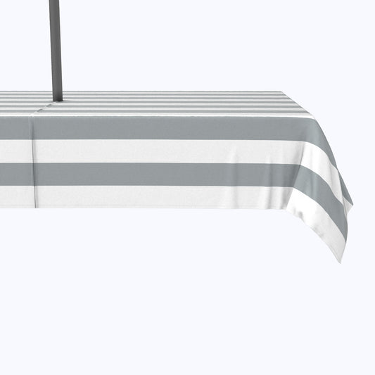 Gray & White Cabana Stripe Outdoor Rectangles