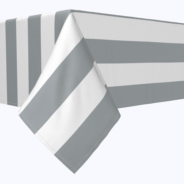 Gray & White Cabana Stripe Rectangles