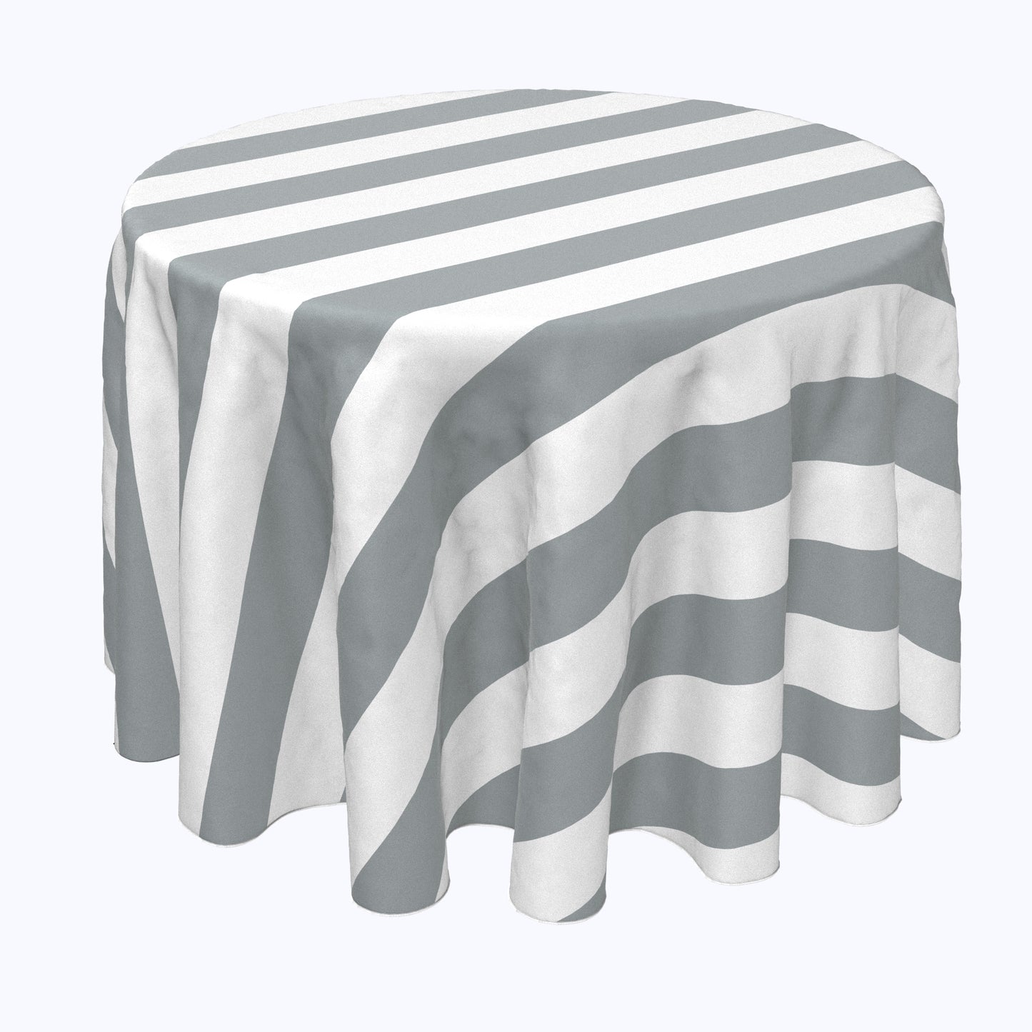 Gray & White Cabana Stripe Rounds