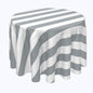 Gray & White Cabana Stripe Rounds