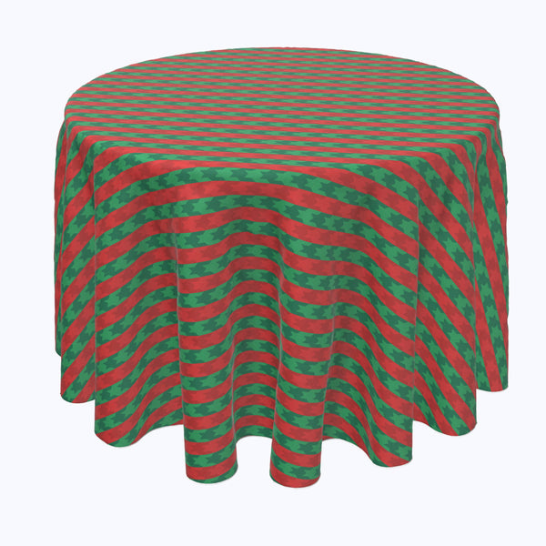 Green & Red Houndstooth Stripe Rounds