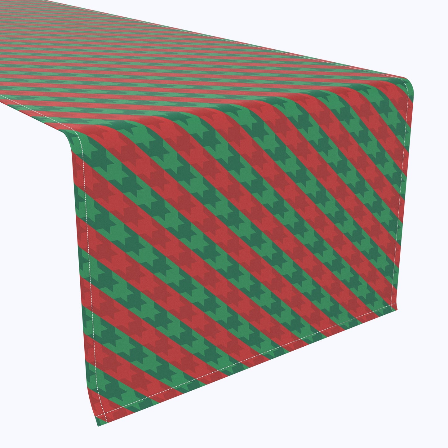 Green & Red Houndstooth Stripe Runners