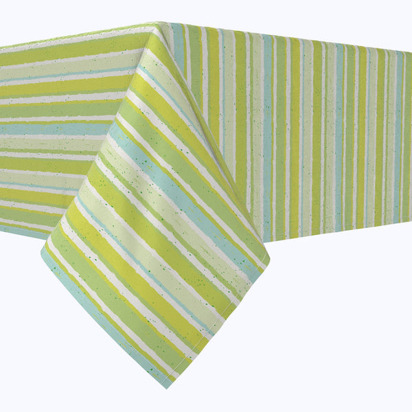 Green Stripes & Ink Splatter Tablecloths