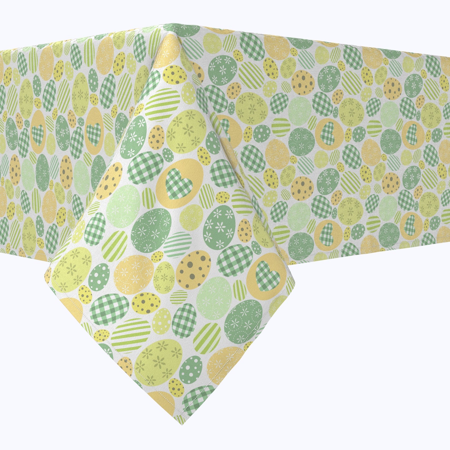 Green & Yellow Pastel Easter Eggs Cotton Rectangles
