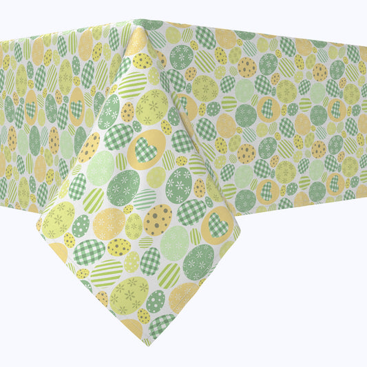 Green & Yellow Pastel Easter Eggs Cotton Rectangles