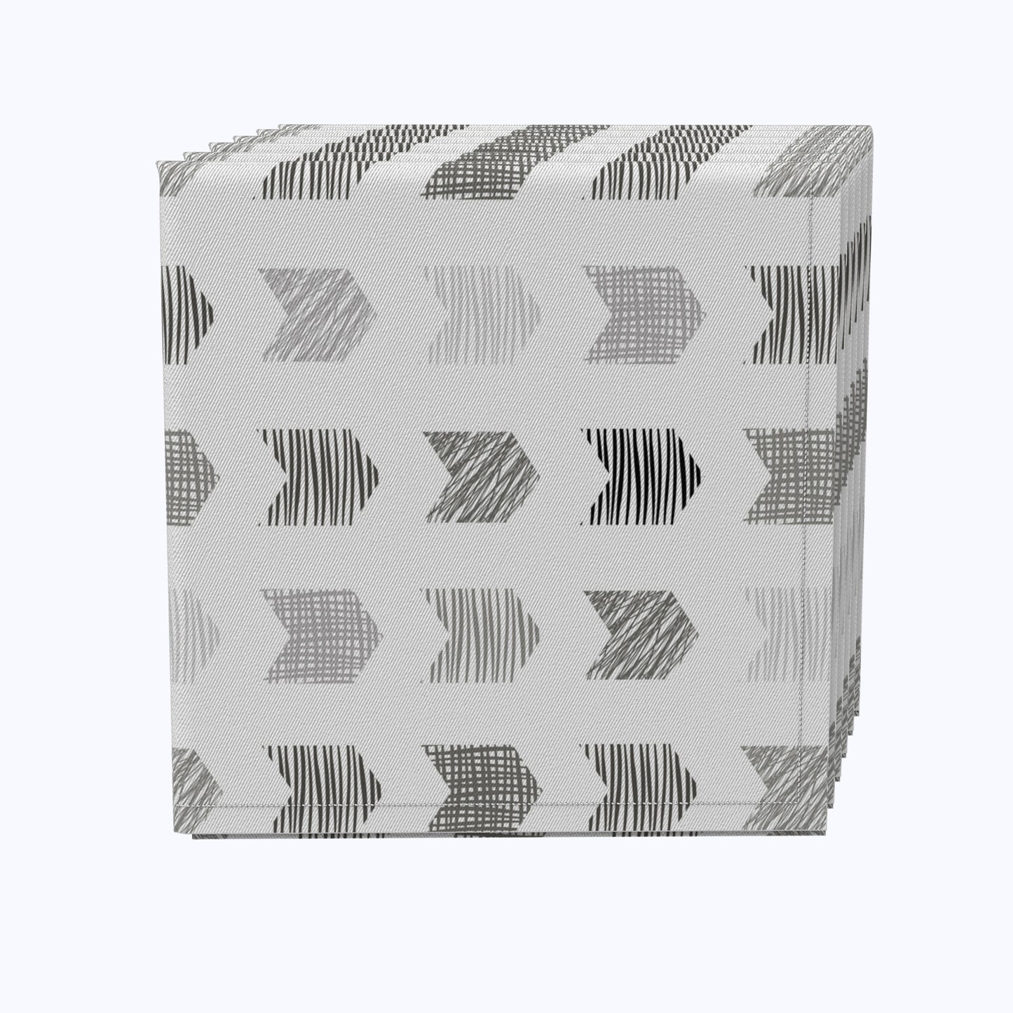Grey Geometric Arrows Napkins