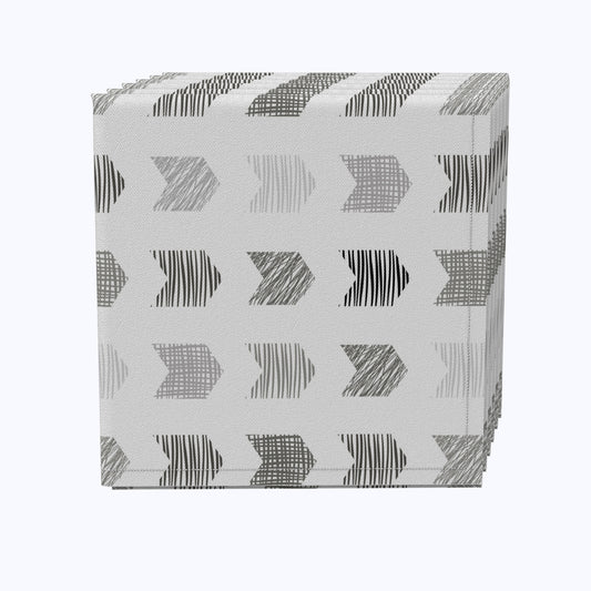 Grey Geometric Arrows Napkins
