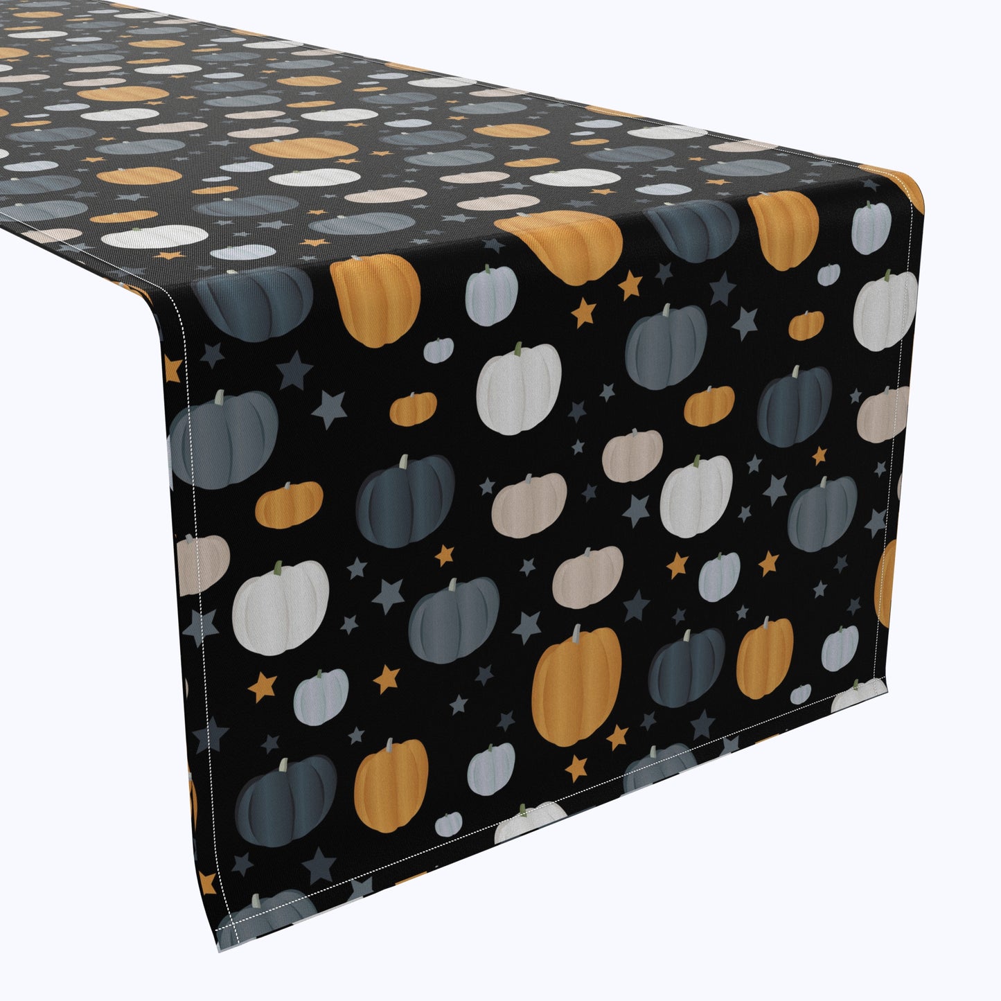 Halloween Pumpkin and Stars Cotton Table Runners