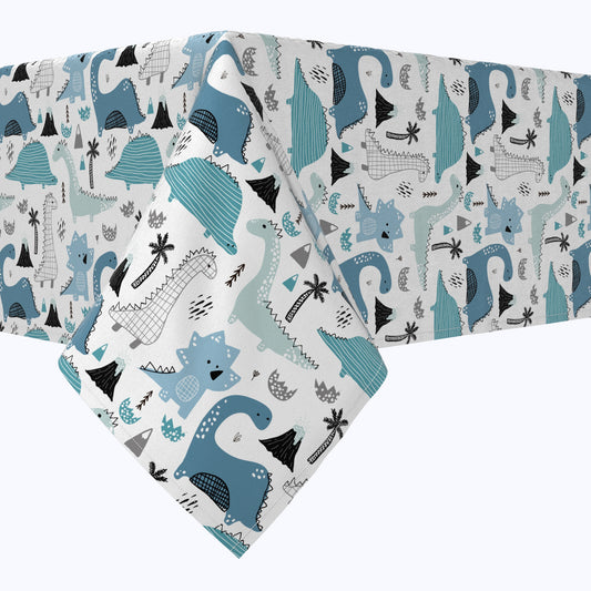 Hand Drawn Dinosaurs Cotton Rectangles