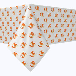 Hand Drawn Foxes Cotton Rectangles