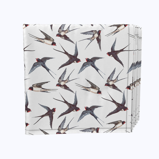 Hand Drawn Swallows Napkins
