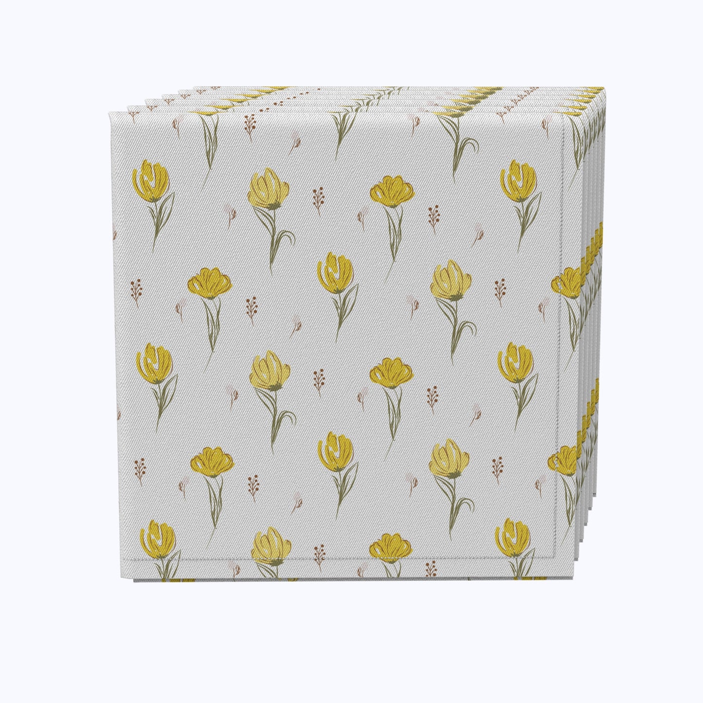 Hand Drawn Yellow Tulips Napkins
