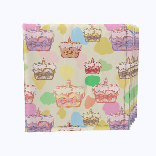 Happy Easter Retro Cake Napkins