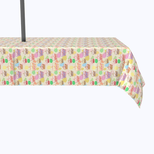 Happy Easter Retro Cake Outdoor Rectangles