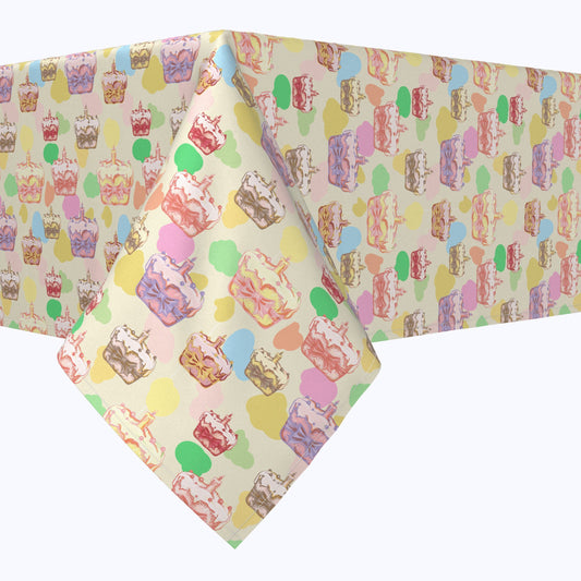 Happy Easter Retro Cake Rectangles