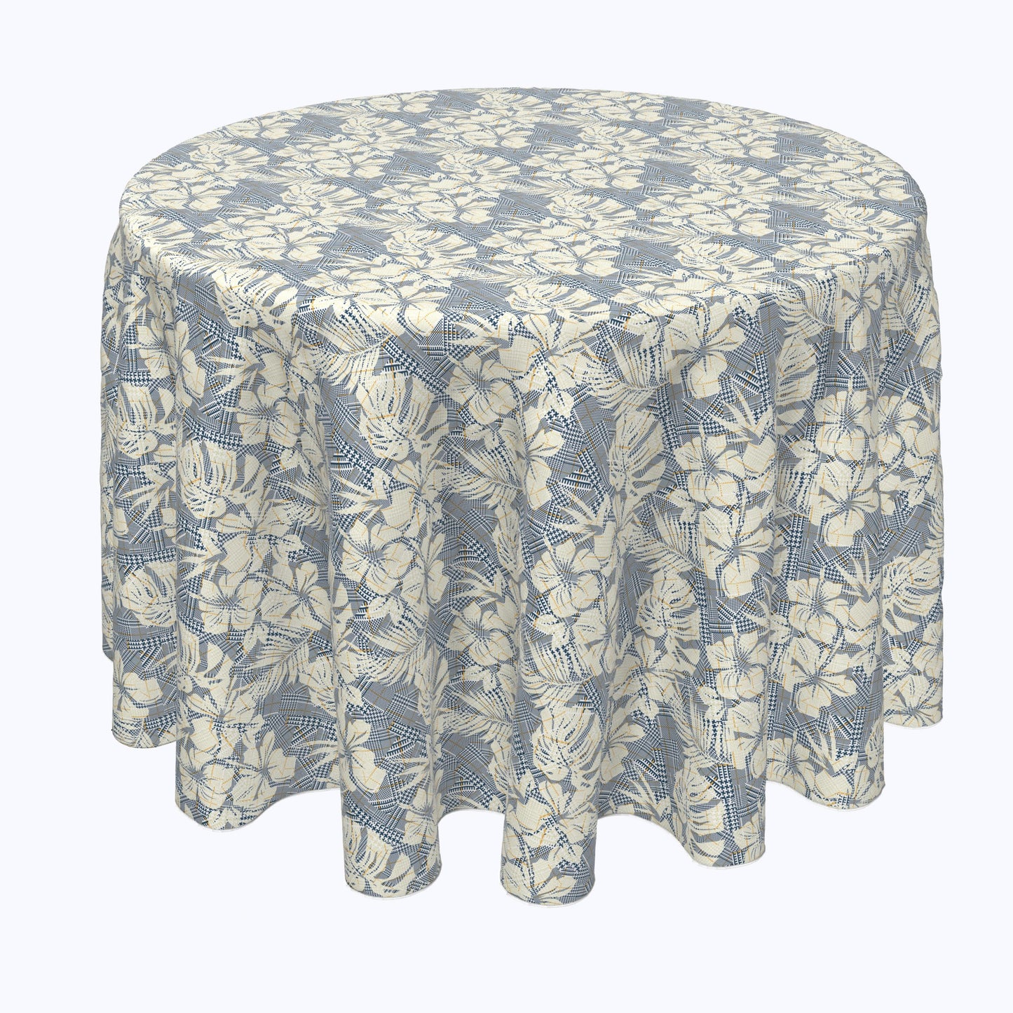 Hibiscus Houndstooth Rounds