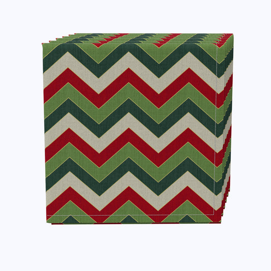 Holiday Chevron Cotton Napkins