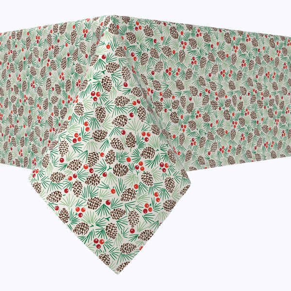 Holiday Foliage & Berries Cotton Rectangles