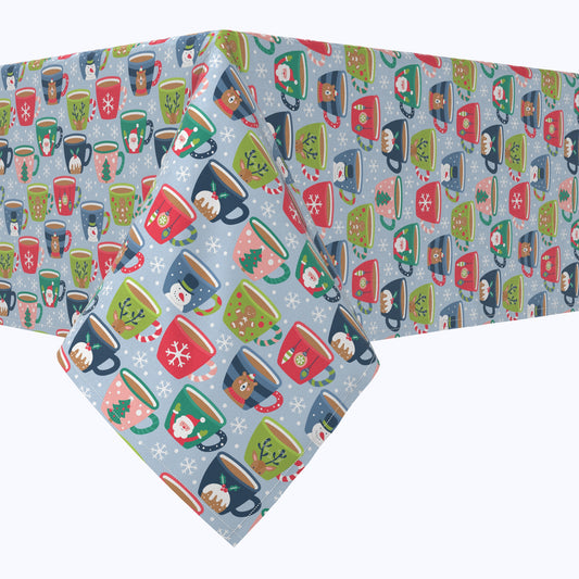Holiday Hot Cocoa Mugs Cotton Rectangles