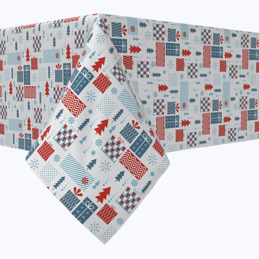 Holiday Stylized Gift Boxes Cotton Rectangles