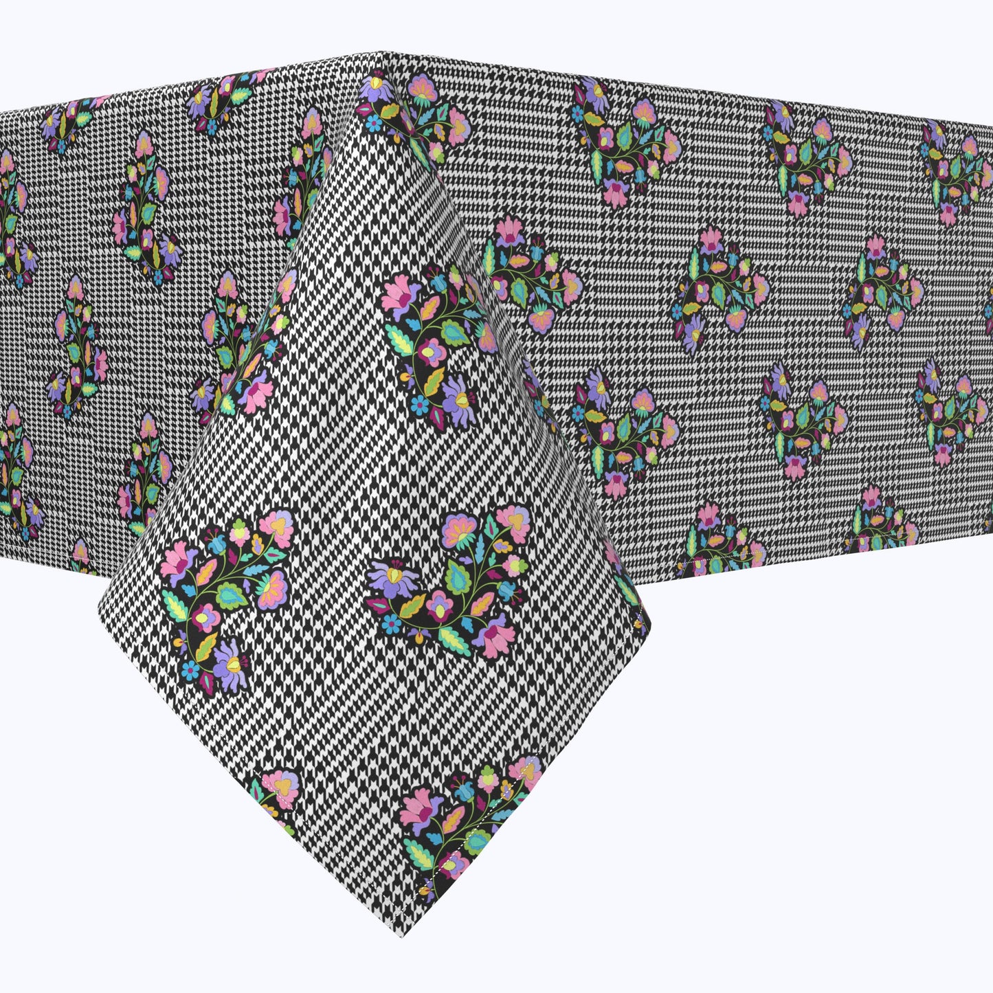 Houndstooth & Flowers Rectangles